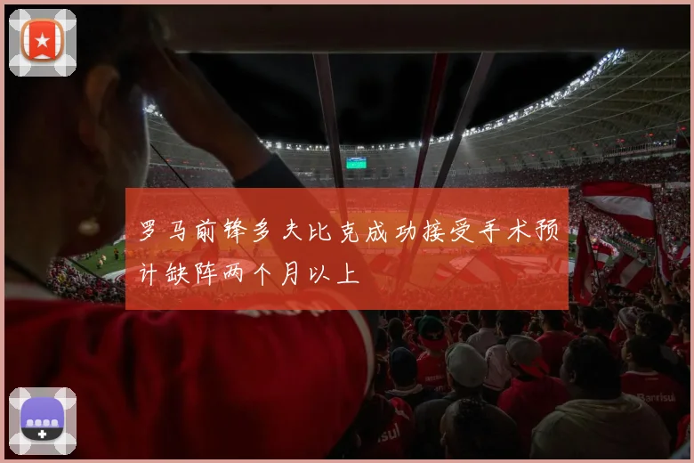 罗马前锋多夫比克成功接受手术预计缺阵两个月以上